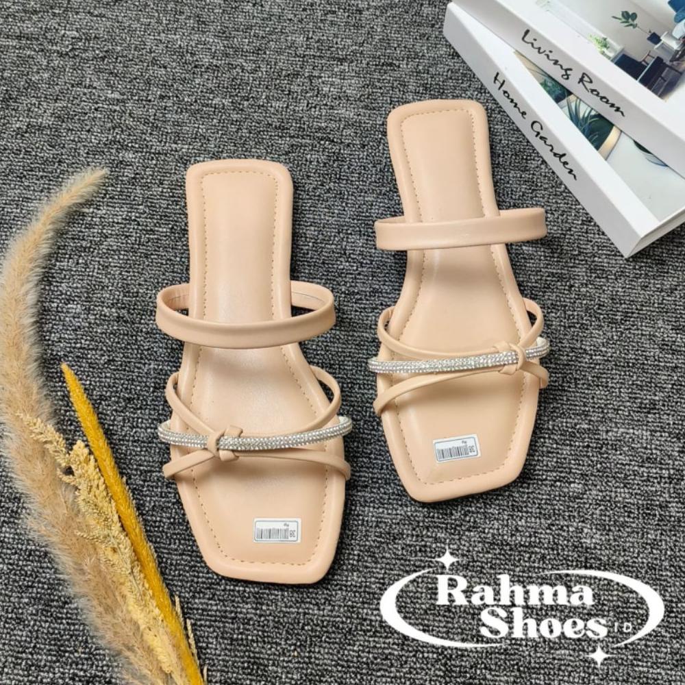 FAST DELIVERY RAHMA SHOES ID Sandal Wanita BAN DUA SILANG JELY / Sandal wanita Teplek Kekinian dan E