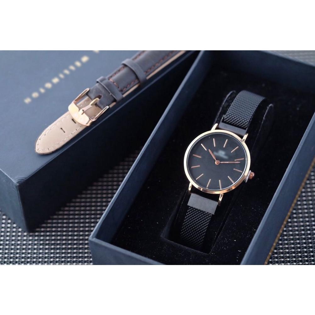 ORIGINAL JAM TANGAN WANITA PRIA DW PETITE MAGNET PASIR PAKET TALI KULIT WD CLASSIC JAM TANGAN FASHIO