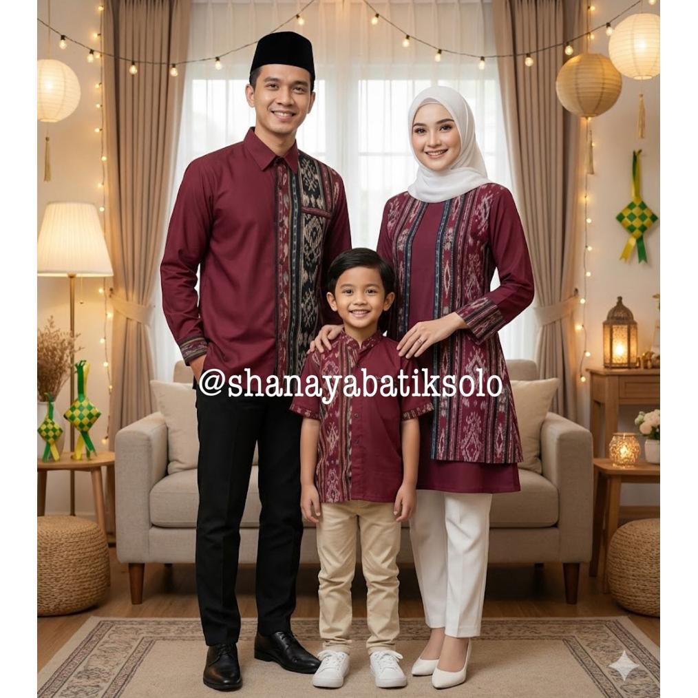 NEW ARRIVAL Shanaya Tunik Batik Tenun Asli Kombinasi Toyobo Tenun Original Batik Kerja Baju Batik Wa