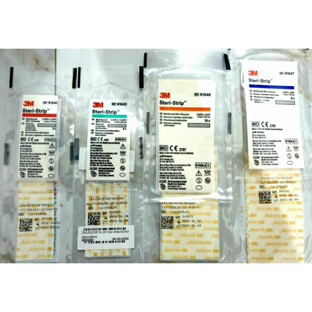 Terlaris Steri Strip 3M R1541, R1542, R1546, R1547 Plester Tutup Luka Tanpa Jahitan