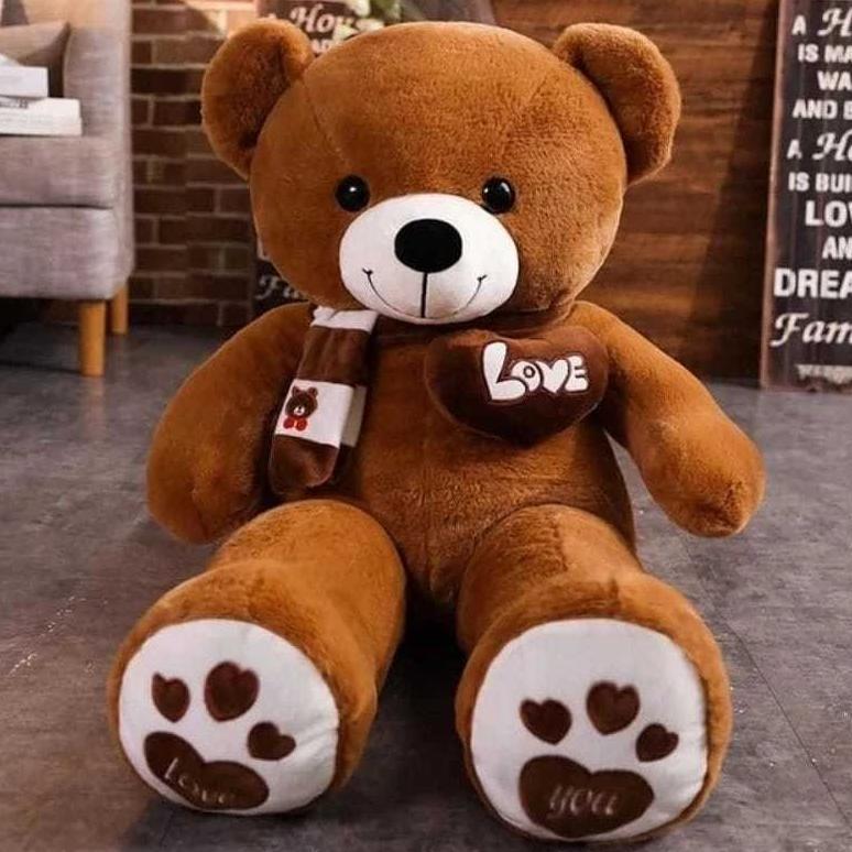 Disc Boneka Teddy Bear Love Jumbo 1 Meter Boneka Beruang Bear Jumbo Boneka Beruang Comel Boneka 2 Me