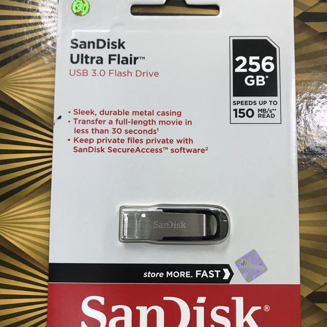 ORIGINAL SANDISK FLASHDISK 256GB ULTRA FLAIR USB 3.0 FLASH DISK 256GB