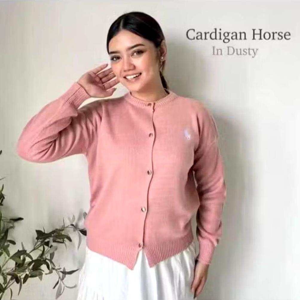 original cardigan rajut aira polo horse ukuran l-xl