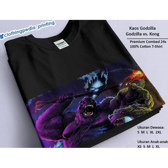 Kaos Baju Godzilla vs. Kong Artwork T-Shirt