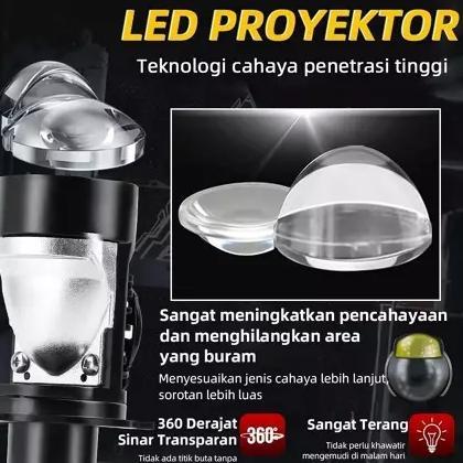 Gratis Ongkir Lampu Utama Ze0 Blue Lens H4 Projector Dengan Devil Eye Plus Kipas Pendingin Full Alum