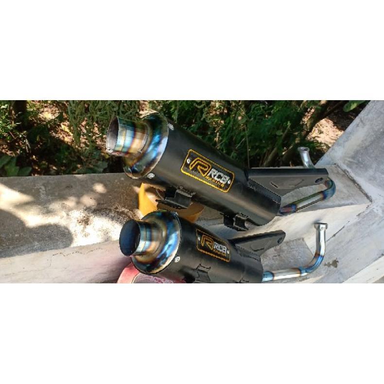 Termurah Knalpot Racing Rcb Metik Fful Bazz Ala Sijhiro Termurah Mio Sporti/Mio J/Mio Soul Karbu/Mio