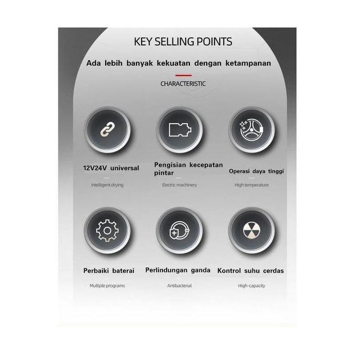 Charger Aki Portable 12V24V 800A Motor Mobil Smart Battery Charger Aki Motor Dan Mobil Vrtec Digitai