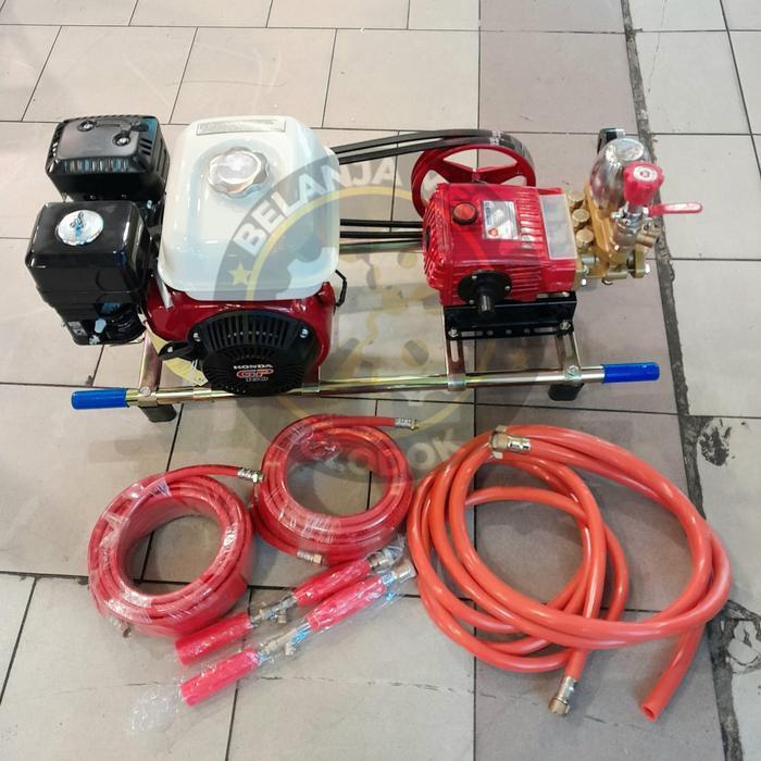 Mesin Steam Power Sprayer Sanchin 20 Engine Honda Komplit Selang Stik