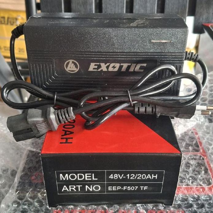 Charger Sepeda Listrik Original Pacific / Exotic / Goda / Uwinfly 48V 12 / 20 Ah Universal Untuk Seg