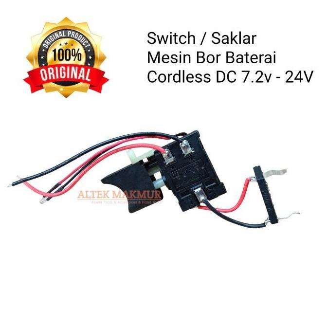 Sparepart Saklar Switch Mesin Bor Baterai DC Cordless 12v 14v 16v 20v