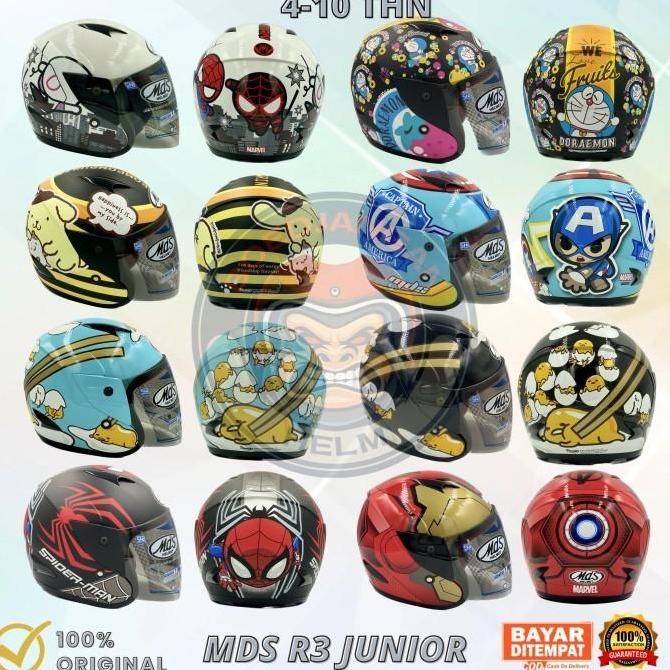HELM MDS R3 JUNIOR GRAPHIC COLLECTION - HELM MDS ANAK- HELM HALF FACE