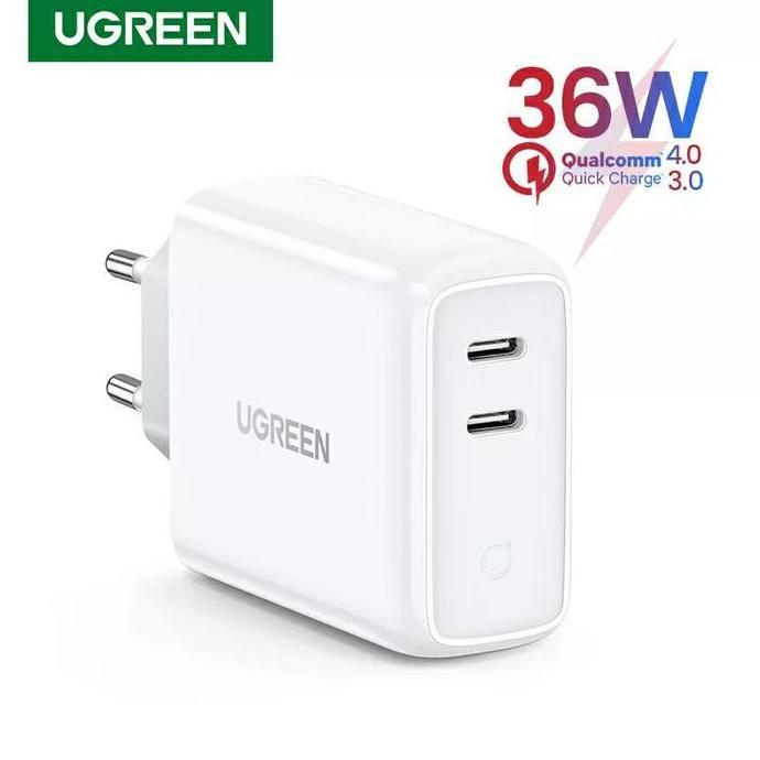 UGREEN Charger Adaptor 36W Dual Port USB C Fast Charging 70264