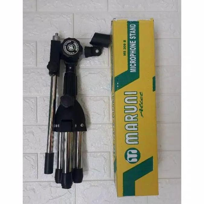 stand mic pendek MARUNI free holder mic (warna crome/stainless