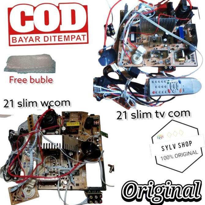Mesin TV 21 inch Tabung SLIM WCOM dan TV COM