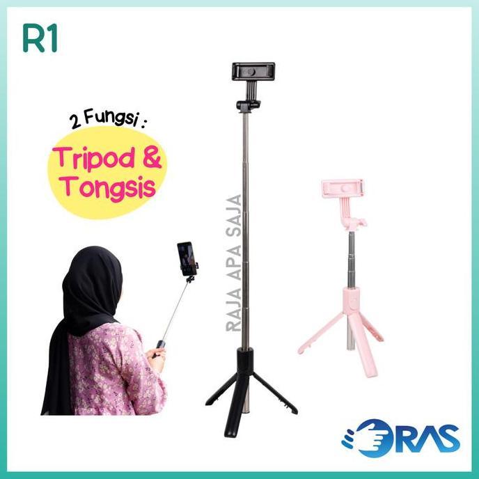 Tripot Tongsis Bluetooth 3in1 Holder Tripod HP Berdiri Mini Remote