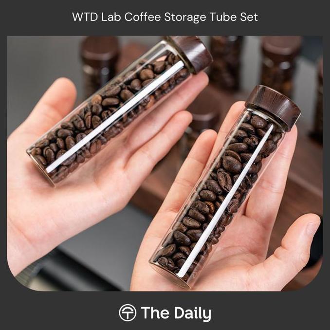 WTD Lab Coffee Storage Tube Set - Tabung Kaca Display Penyimpanan Biji Kopi