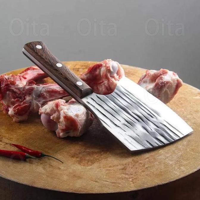 Kapak 7.5mm Jumbo Potong Tulang Golok Daging Professional Golok Daging Alat Ayam baja tahan karat