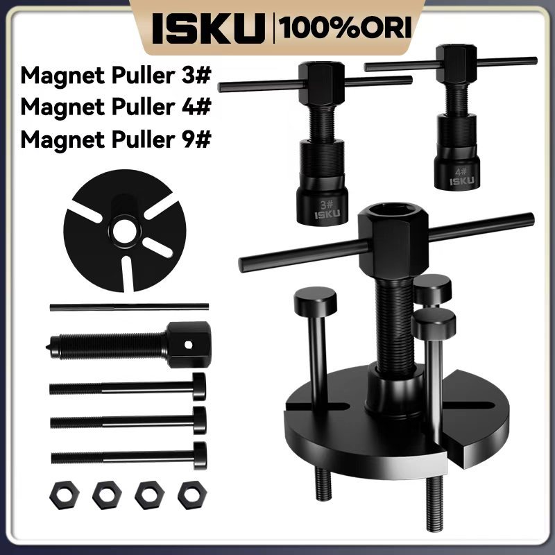 ISKU Treker Magnet No 3 4 9 Magnet Puller Alat Buka Bengkel Motor Matic Bebek Tracker Universal