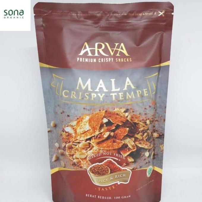 Arva Keripik Tempe Crispy Mala 100g - Non MSG