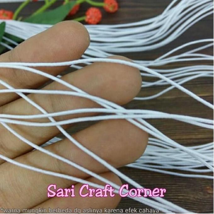 Tali Karet Elastis 1mm - Putih