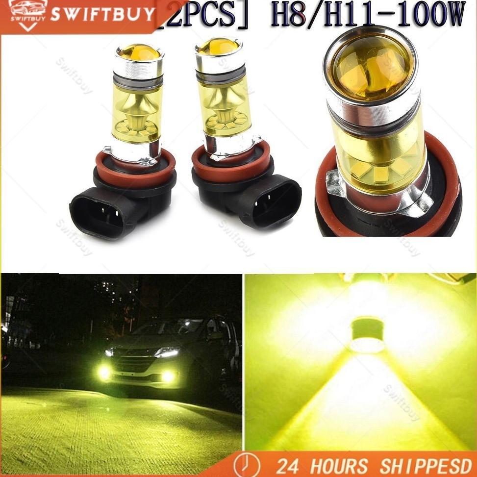 Flash Sale 2Pcs Mobil Led Lampu Kabut Led H11 H8 4300K 100W 1500Lm Super Terang Warna Kuning Puith L