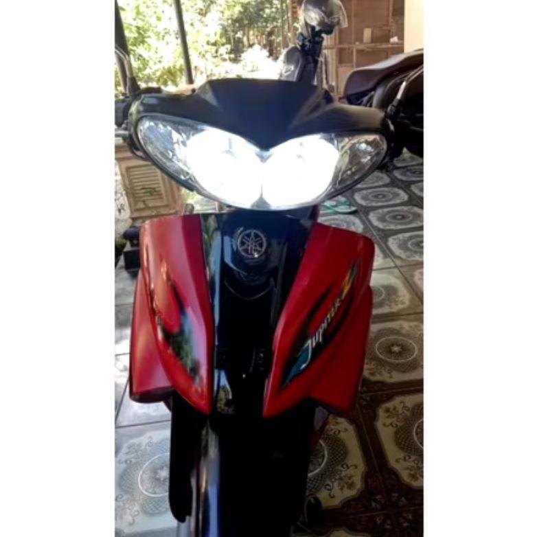 Tahan Lama Bohlam Lampu Depan H6 Acdc Led 12 Volt Kaki 1 Terang 2 Sisi Impor, Bholam Depan Ac Dc Mot