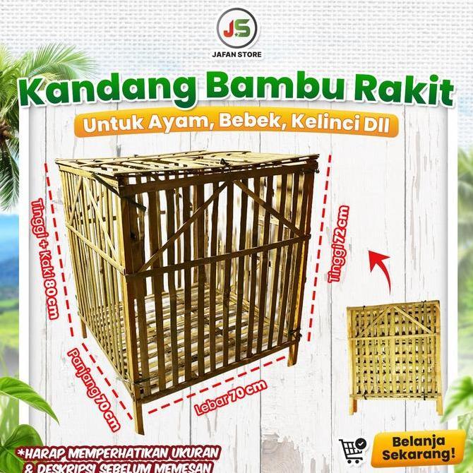 Kandang Ayam Bambu Rakit