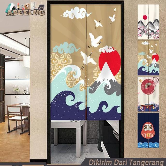 MALUKSHURE Gorden Pintu | Tirai Hordeng Pintu Kamar | Tirai Pintu Dapur Jepang