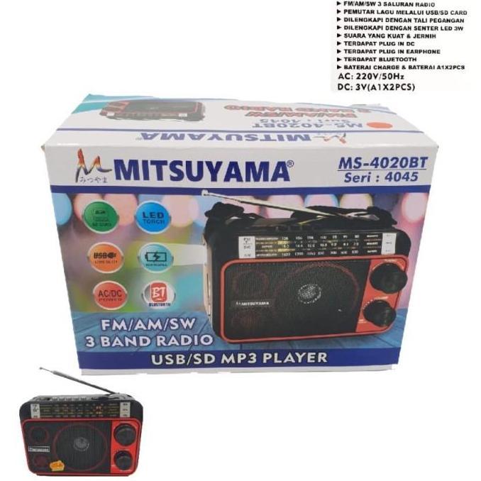 Radio Mitsuyama Ms-4045 Usb Sd Mp3 Am-Fm Portable Radio
