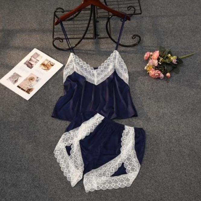 Baju Tidur Wanita Baju Bahan Satin Silk 027