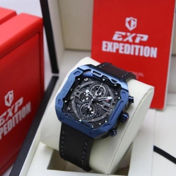JAM TANGAN PRIA EXPEDITION E6826 E 6826 ORIGINAL TALI KULIT