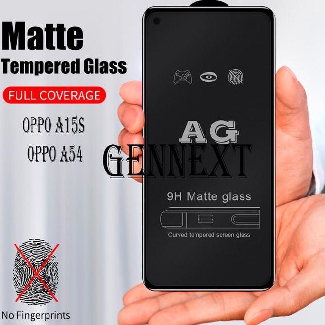 FOR Tempered matte glass OPPO A15S A16 A33 A54 glass matte anti minyak