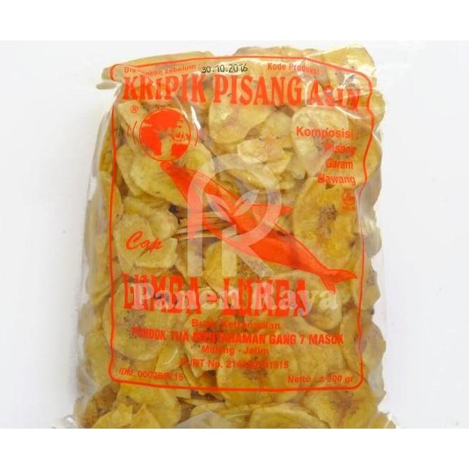 Keripik Pisang Kepok Malang Cap Lumba Lumba Kripik Manis / Asin
