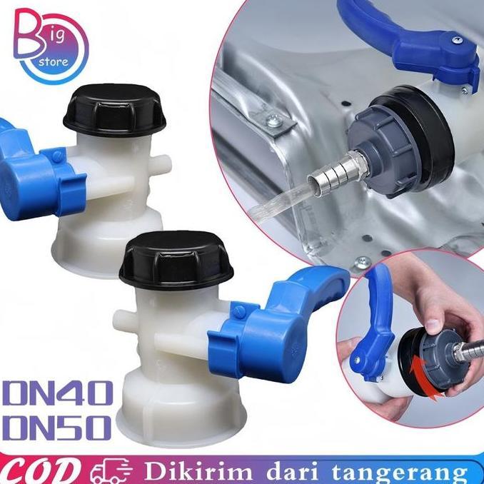 FREYAUR Keran Toren IBC DN-40/DN-50 Kran Tanki Air IBC 1000L Kran Tangki IBC Kran Tandon Air