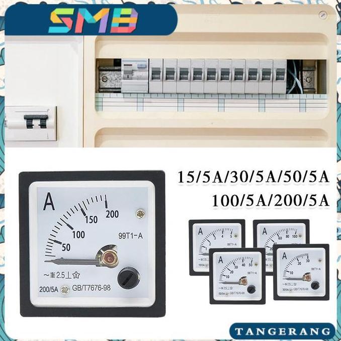 SEIRAKY 99T1-A Ampere Meter Analog Panel 48x48mm AC 0-5A Via CT Untuk Industri Panel Listrik Genset 
