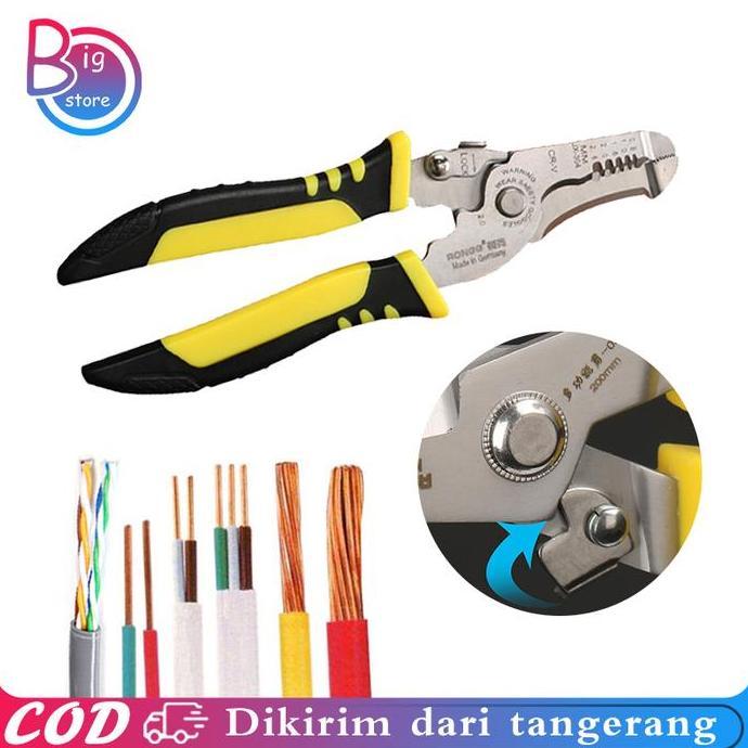 FREYAUR Tang Pemotong Kabel Tang Multifungsi Tang Serbaguna Multifungsi Tang Potong Kabel Listrik