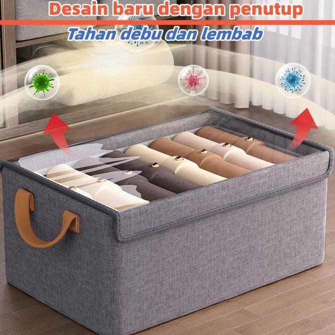 Kubika- Storage Box Dengan Penutup - Box Mainan - Kontainer Box Kosmetik - Container Box Makanan Rin