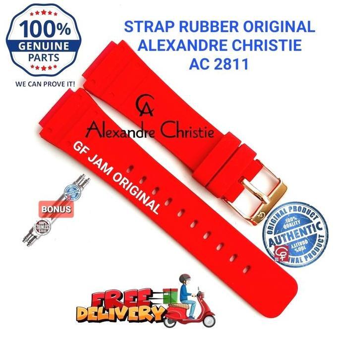 TALI KARET JAM TANGAN ALEXANDRE CHRISTIE AC 2811 AC 9347 ORIGINAL 100%