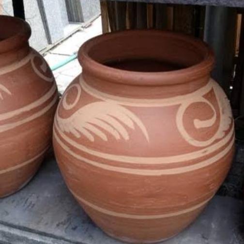 gentong besar tanah liat gerabah KH