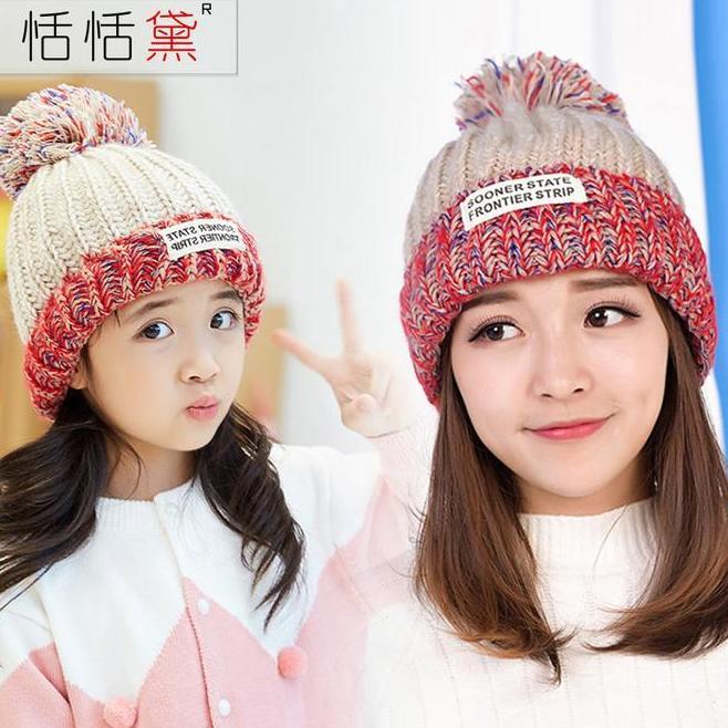 Kupluk Rajut C Ibu Anak Topi Wanita C