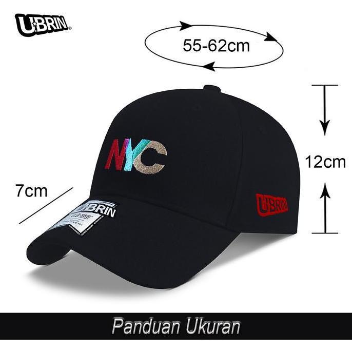 Kunura- U.Brin Topi Baseball Ub8029 Original Nyc Modern Style Ubrin Hat Cap Casual Distro Fashion De