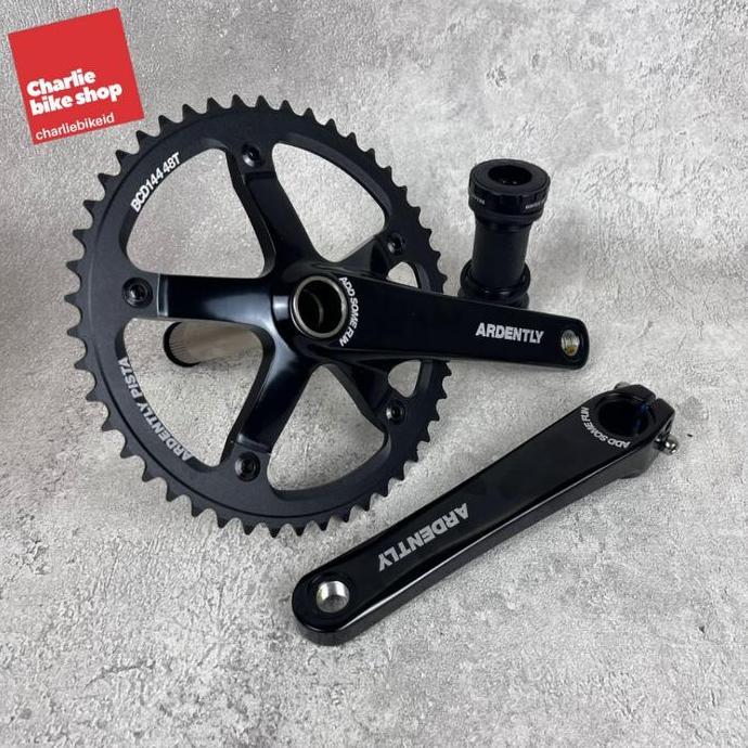 Best Seller Crankset Ardently Pista Ht2 Hollowtech 165Mm Bcd144 Fixie Single Speed 48T Include Bb Bo