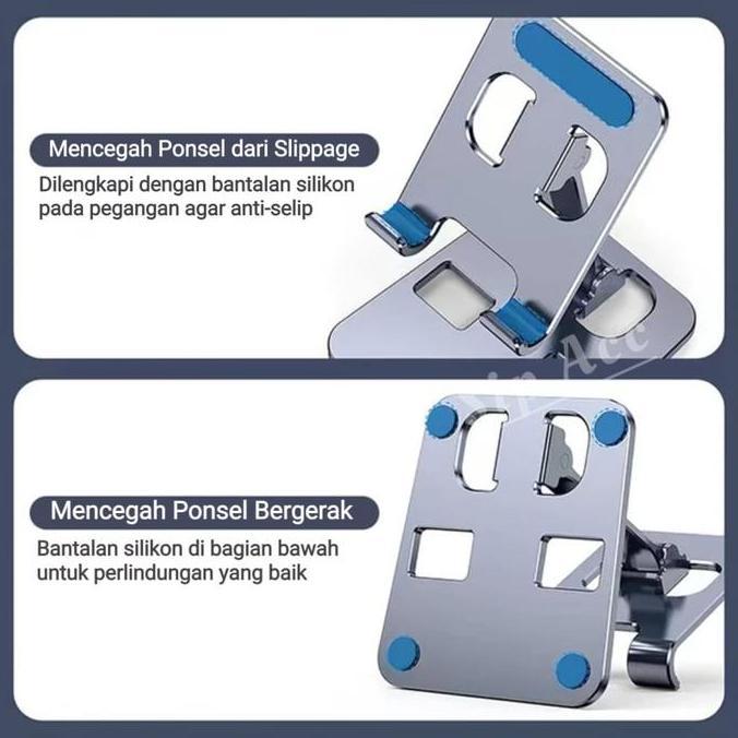 Phone Holder Meja | Holder Tablet | Bahan Alumunium Dudukan  HP Stand