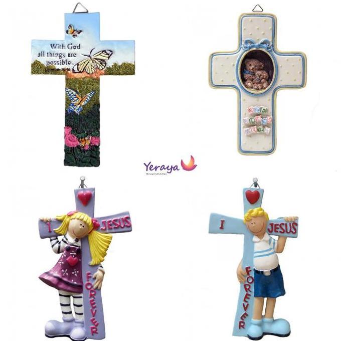 TERLARIS - Pajangan Salib Dinding Untuk Kamar Anak / Dekorasi Hiasan Gantung Salib Kristen Kado Roha
