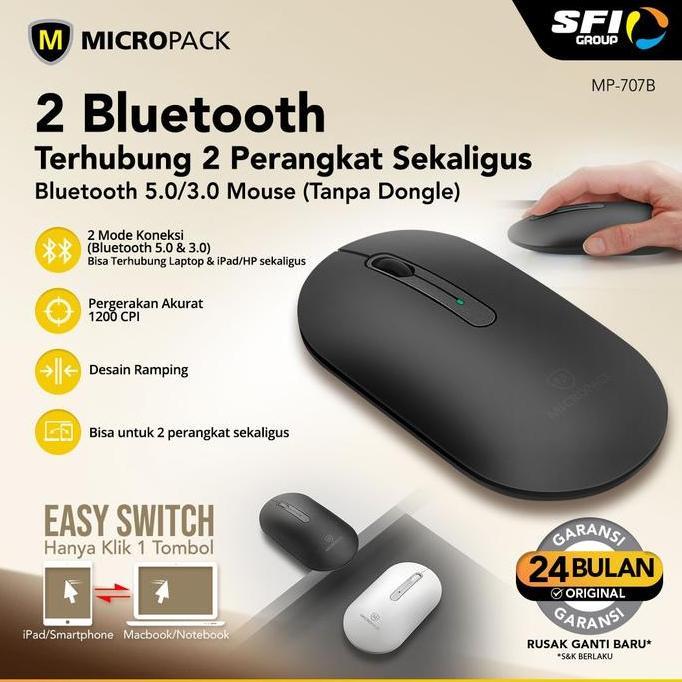 Xfour- Micropack Mouse Dual Bluetooth 5.0 & 3.0 Inspire 2 - Mp-707B Inspire2