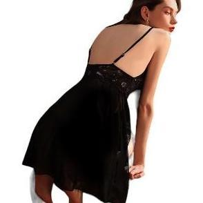 Lingerie Babydoll Dress Dinas Malam Sexy Wanita Sifon Renda XQ DRESS ES