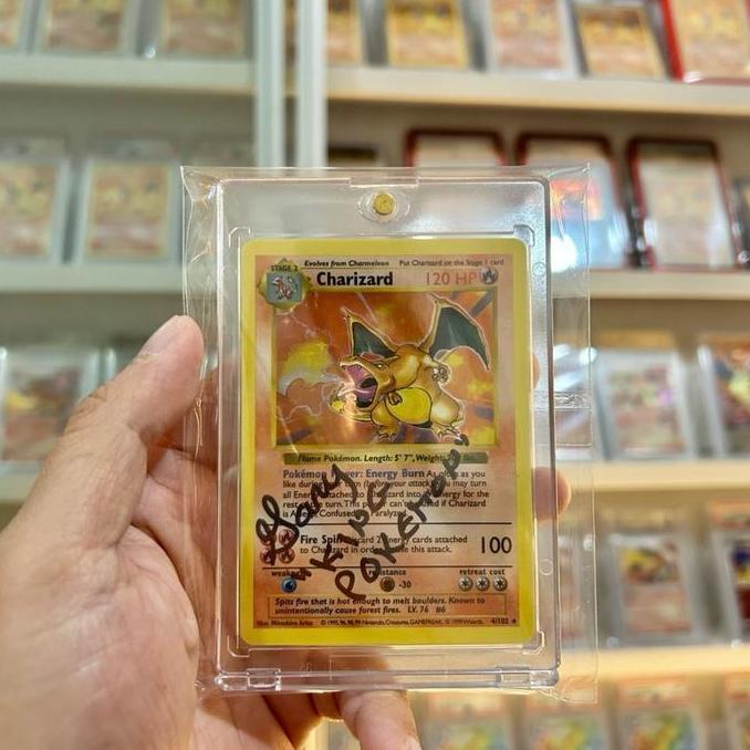 Terlaris Charizard Shadowless Base Set + Gary Autograph 1 Kartu Pokemon Tcg Card Set Japan Japanese/