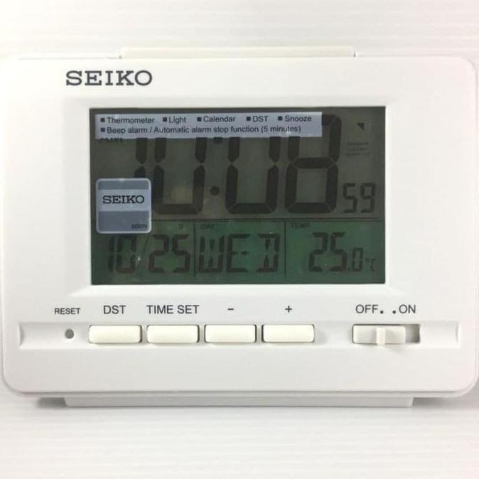 BEST PRICE - Jam Meja Weker Beker SEIKO Japan Digital QHL078W QHL072 White Original