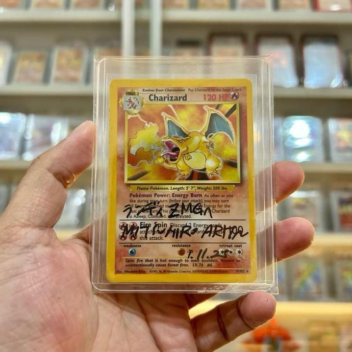 Terlaris Auto Mitsuhiro Arita Charizard Base Holo Rare 1 Kartu Pokemon Tcg Card Set Japan Japanese/ 