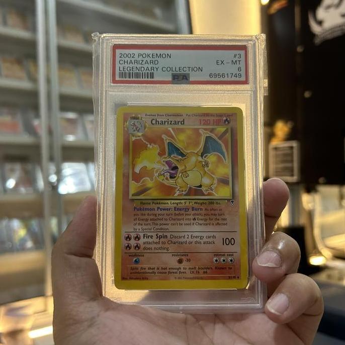 Terlaris Charizard Legendary Collection Psa Graded 1 Kartu Pokemon Tcg Card Set English Non (Indones
